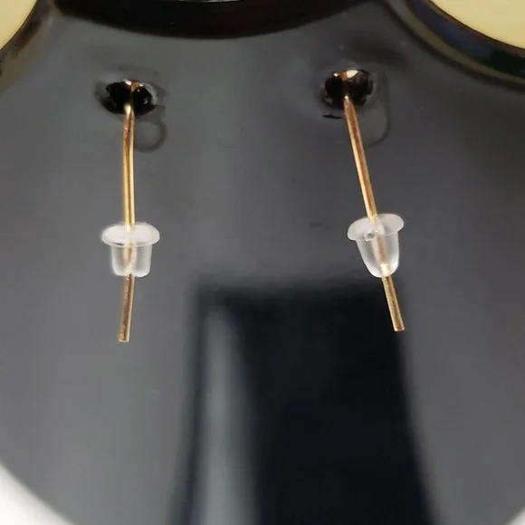 ⭐4/$20   Skeletal unicorn gold-tone pierced earrings - Picture 2 of 5